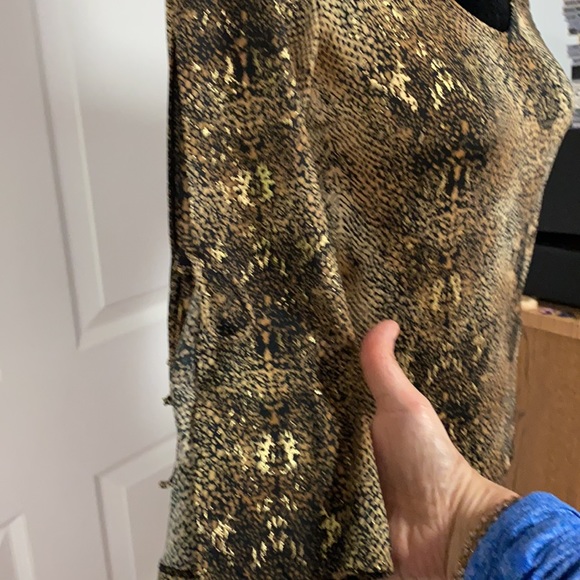 Poetry clothing snakeskin pattern blouse with open sleeves - Size Small - Picture 7 of 11